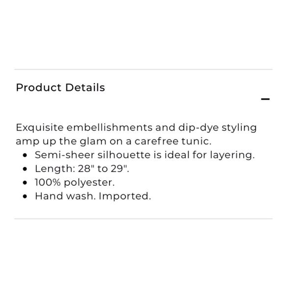 NWT Chico's Purple Beaded Tunic - Picture 8 of 9